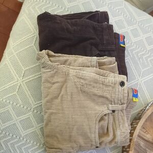 Kids Corduroy Pants Set - Brown and Tan